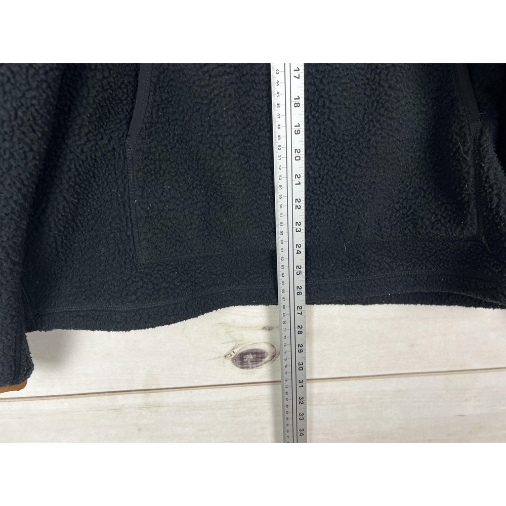 Carhartt Fleece Sweater Womens Large Black Sherpa Mock Neck Pullover Pocket - Picture 5 of 7